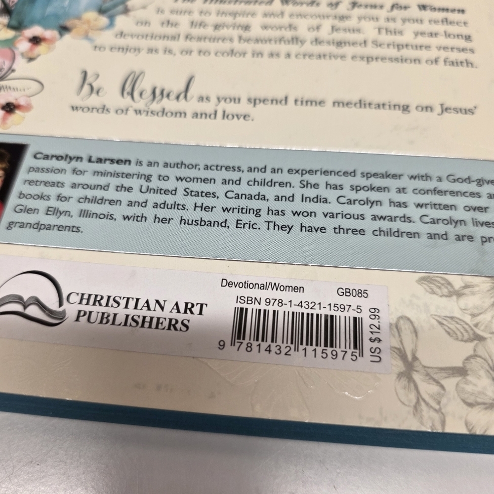 Floral Illustrated Devotional Words Of Jesus For Women Book - Picture 7 of 7